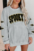 Sequin Spooky Bat Embellished Sleeve Pullover Sweatshirt