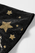 Sequin Star Detailed Half Sleeve Viscose Top