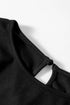 Sequin Star Detailed Half Sleeve Viscose Top