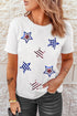 Sequin Star Graphic Short Sleeve Crew Neck Tee