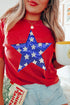 Sequin Star Graphic Short Sleeve Jersey Tee