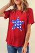 Sequin Star Graphic Short Sleeve Jersey Tee