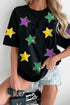 Sequin Star Patch Short Sleeve Relaxed Graphic Tee