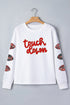 Sequin Touchdown Rugby Graphic Long Sleeve Tee