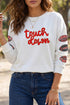 Sequin Touchdown Rugby Graphic Long Sleeve Tee