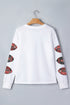 Sequin Touchdown Rugby Graphic Long Sleeve Tee
