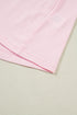 Sequin Trim Patchwork Sleeve Heart Print Graphic Tee