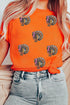 Sequin Turkey Graphic Crew Neck Short Sleeve Tee