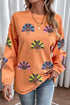Sequin Turkey Repeat Corded Oversized Graphic Sweatshirt