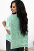 Sequin Velvet Batwing Sleeve V Neck Blouse