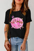Sequined Disco Ball Crew Neck Graphic Tee