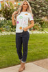 Sequined Harvest Graphic Short Sleeve Jersey Tee