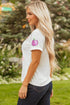 Sequined Harvest Graphic Short Sleeve Jersey Tee