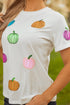 Sequined Harvest Graphic Short Sleeve Jersey Tee