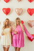 Sequined Lace Mesh Bubble Sleeve Square Neck Dress