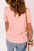 Sequined Leopard Print Bunny Graphic Short Sleeve Tee