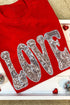 Sequined Love Graphic Short Sleeve Jersey Tee