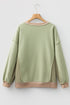 Sequined Mallard Duck Waffle Patchwork Western Graphic Sweatshirt