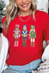 Sequined Nutcracker Graphic Short Sleeve Cuffed Tee