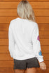 Sequined Pumpkin Bucket Crew Neck Pullover Sweatshirt