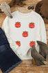 Sequined Pumpkin Graphic Crew Neck Pullover Sweatshirt