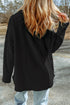 Sequined Rugby Flap Pocket Button Down Jacket