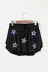 Sequined Star Print Stretch Active Graphic Pants