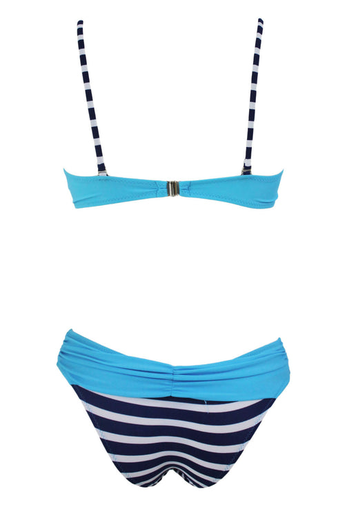 Sexy Padded Gather Push-Up Bikini Set