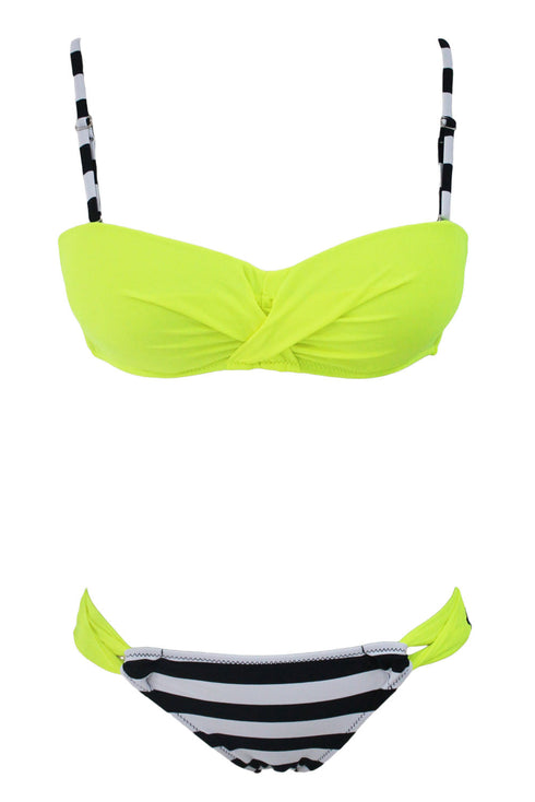 Sexy Padded Gather Push-Up Bikini Set