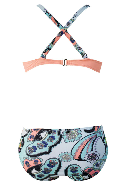 Sexy Padded Gather Push-Up Bikini Set