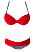 Sexy Padded Gather Push-Up Bikini Set
