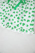 Shamrock Print Short Sleeve Ruffled Hem Pajama Set