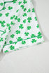Shamrock Print Short Sleeve Ruffled Hem Pajama Set