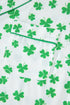Shamrock Print Short Sleeve Ruffled Hem Pajama Set