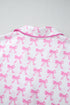 Shamrock Print Short Sleeve Ruffled Hem Pajama Set