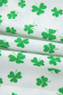 Shamrock Print Short Sleeve Ruffled Hem Pajama Set