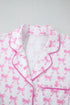 Shamrock Print Short Sleeve Ruffled Hem Pajama Set