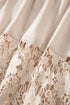 Sheer Floral Lace Hem Patchwork Halter Maxi Dress