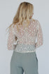 Sheer Floral Lace Long Sleeve Slim Fit Top