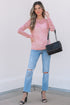 Sheer Floral Lace Long Sleeve V Neck Top