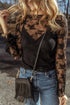 Sheer Floral Lace Mock Neck Long Sleeve Top
