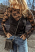 Sheer Floral Lace Mock Neck Long Sleeve Top