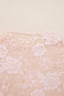 Sheer Floral Lace Mock Neck Long Sleeve Top