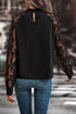Sheer Floral Lace Raglan Sleeve Elegant Keyhole Blouse