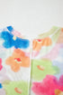 Sheer Floral Mesh Lettuce Edge Cropped Top