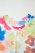 Sheer Floral Mesh Lettuce Edge Cropped Top