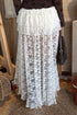 Sheer Lace Frilly Ruffle High Low Western Skirt
