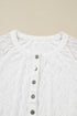 Sheer Lace Long Sleeve Slim Henley Top