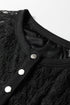 Sheer Lace Long Sleeve Slim Henley Top