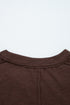 Sheer Lace Patchwork Western Style Long Sleeve Crew Neck Top